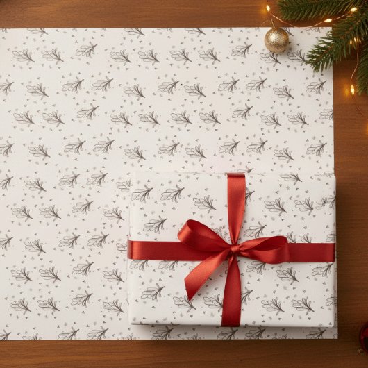 Modern Black and white doodle style art  Inpakpapier Vel