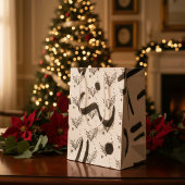 Modern Black and white doodle style art  Medium Cadeauzakje