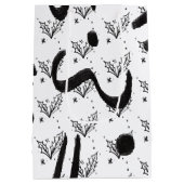 Modern Black and white doodle style art  Medium Cadeauzakje (Achterkant)