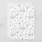 Modern Black and White Elephant Joint Baby shower Kaart (Achterkant)