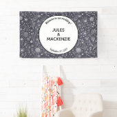 Modern Black and White Floral Wedding Spandoek (Insitu)