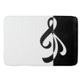 Modern Black and White Flourish Badmat (Voorkant)