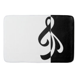 Modern Black and White Flourish Badmat
