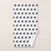 Modern Black and White Flying Duck Bad Handdoek (Handdoek)