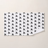 Modern Black and White Flying Duck Bad Handdoek (Handdoek)