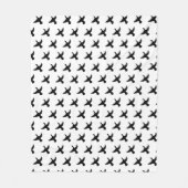 Modern Black and White Flying Duck Fleece Deken (Voorkant)