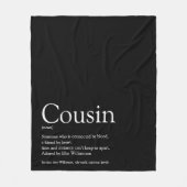 Modern Black and White Fun Cool Cousin Fleece Deken (Voorkant)