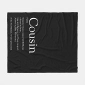 Modern Black and White Fun Cool Cousin Fleece Deken (Voorkant (Horizontaal))