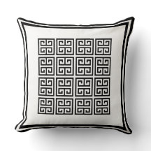 Modern Black and white Geometric Greek key Pattern