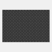 Modern Black and White Geometric Metaball Pattern Inpakpapier Vel (Voorkant 3)