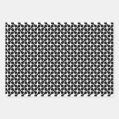 Modern Black and White Geometric Metaball Pattern Inpakpapier Vel (Voorkant)