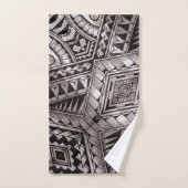 Modern Black and White Geometric Tribal Pattern Bad Handdoek (Handdoek)