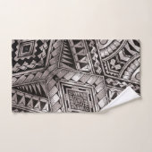 Modern Black and White Geometric Tribal Pattern Bad Handdoek (Handdoek)