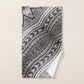 Modern Black and White Geometric Tribal Pattern Bad Handdoek (Handdoek)
