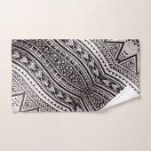 Modern Black and White Geometric Tribal Pattern Bad Handdoek (Handdoek)