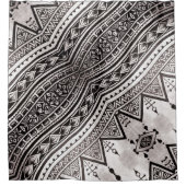 Modern Black and White Geometric Tribal Pattern Douchegordijn (Voorkant)