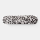 Modern Black and White Geometric Tribal Pattern Persoonlijk Skateboard (Horizontaal)