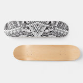 Modern Black and White Geometric Tribal Pattern Persoonlijk Skateboard (Horizontaal)