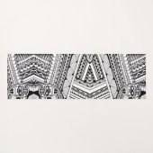 Modern Black and White Geometric Tribal Pattern Yogamat (Achterkant (horizontaal))