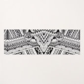 Modern Black and White Geometric Tribal Pattern Yogamat (Voorkant (horizontaal))