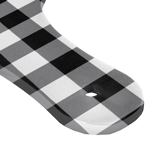 Modern Black and White Gingham Snijplank (Hoek)