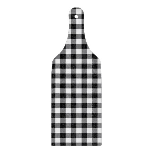 Modern Black and White Gingham Snijplank (Voorkant)