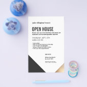 Modern Black and White, Gold Accent Beauty Salon Flyer (Enkel)