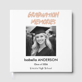 Modern Black and White Graduation Party Gastenboek