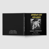 Modern Black and White Graduation Party Gastenboek (Volledig)
