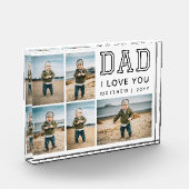 Modern Black and White Grid Collage I Love You Dad Fotoblokken (Links)