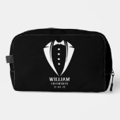 Modern Black and White Groomsman Gift Toilettasje (Voorkant)