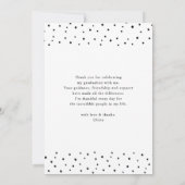 Modern Black and White Handwriting Graduation Bedankkaart (Achterkant)