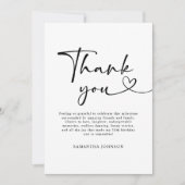 Modern Black and White Hello 30th Birthday Bedankkaart (Voorkant)