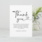 Modern Black and White Hello 30th Birthday Bedankkaart (Staand voorkant)