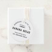 Modern Black and White Holiday Baking Classic Bedankjes Labels (In situ)