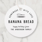 Modern Black and White Holiday Baking Classic Bedankjes Labels (Voorkant)