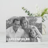 Modern Black and White Holiday Photo Card Feestdagenkaart (Staand voorkant)