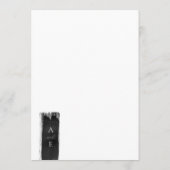 Modern Black and White Ink Wedding Invite Kaart (Achterkant)