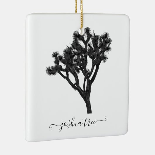 Modern Black and White Joshua Tree Silhouette Keramisch Ornament (Rechts)