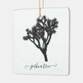 Modern Black and White Joshua Tree Silhouette Keramisch Ornament (Links)