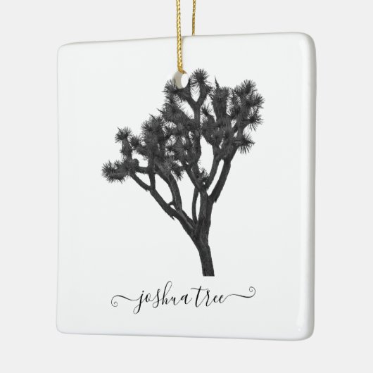 Modern Black and White Joshua Tree Silhouette Keramisch Ornament (Links)