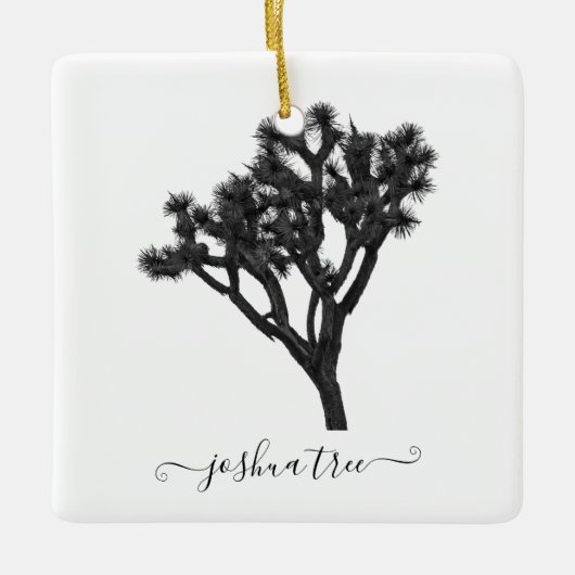 Modern Black and White Joshua Tree Silhouette Keramisch Ornament (Voorkant)
