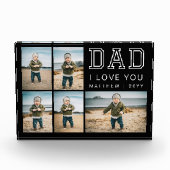 Modern Black and White Keepsake I Love You Dad Fotoblokken (Voorkant)