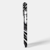 Modern Black and White Liquid Swirl Phone Case  (Achterkant / Links)