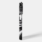 Modern Black and White Liquid Swirl Phone Case  (Achterkant / Rechts)