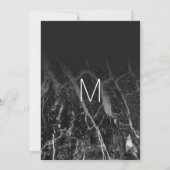 Modern Black and White Marble Graduation Party Kaart (Achterkant)