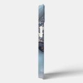 modern black and white marble monogram Case-Mate iPhone case (Achterkant / Rechts)