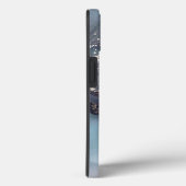 modern black and white marble monogram Case-Mate iPhone case (Achterkant / Rechts)