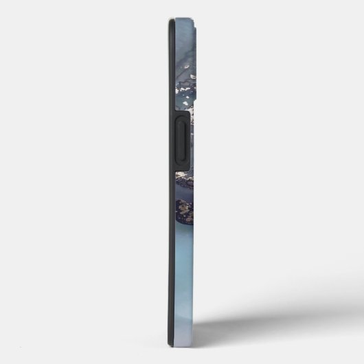 modern black and white marble monogram Case-Mate iPhone case (Achterkant / Rechts)