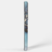 modern black and white marble monogram samsung galaxy hoesje (Rechterkant)